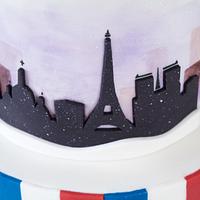 Double-sided cake themed with France & Australia