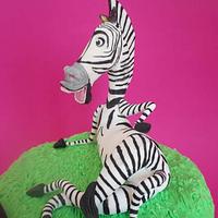 zebra topper cake
