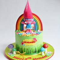 Poppy/ trolls cake