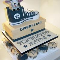 Girls 18th Birthday with Converse Trainer and Pygmey Goat theme!