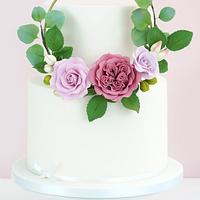 Gumpaste Flower Hoop Cake