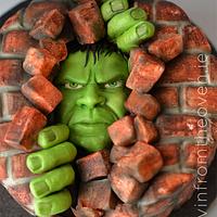 Hulk Smash Cake.