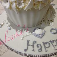 Giant cupcake wedding 60th birthday