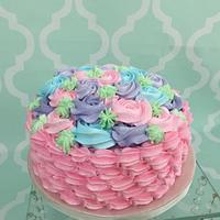 Buttercream rosette cake 