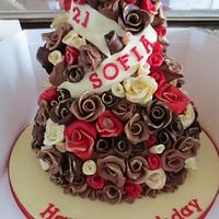 Chocolate Roses Cake