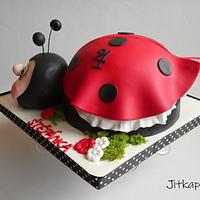 Ladybug baby cake