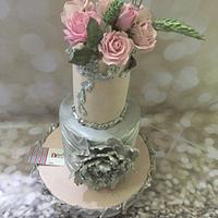 New look pink wedding cake