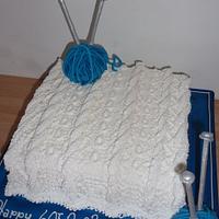 Aaran knitted cake