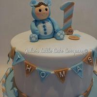1st birthday cake for Thomas