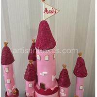 Castle cake with Princess Carriage