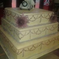 Droplets wedding cake 3 tier 14" 12" & 10"