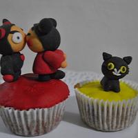 Pucca & Garu Cupcakes 
