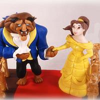 Beauty and the Beast staircase cake