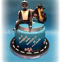 cake motorcyclist