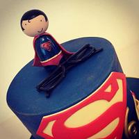 Superman birthday cake
