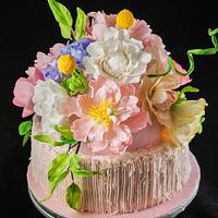 Sugar Flower Bouquet Cake