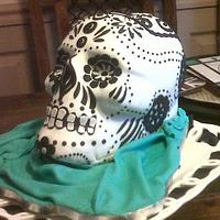 Harrys birthday skull cake
