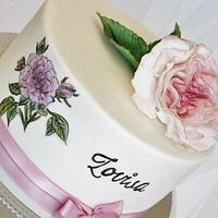Graduation cake with rose