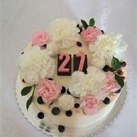 Cake with flower