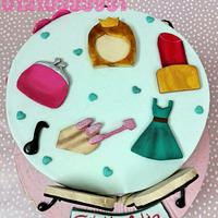 Emoji girly cake