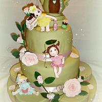 garden fairies cake & sweet table