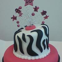 Pink Zebra 3 Tier Cake