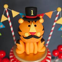 Fisher Price Circus theme 1st birthday cake
