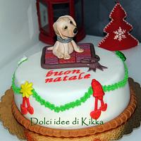 Christmas dog cake