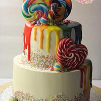 Cake with lollipops