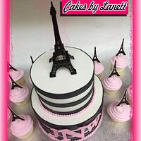 Paris Theme Baby Shower Cake/Cupcakes