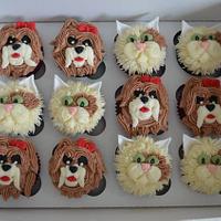 Puppy and Kitty Cupcakes