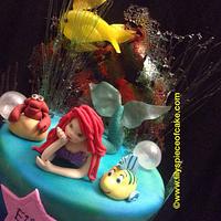 Ariel theme cake with isomalt