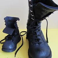 The combat boots cake