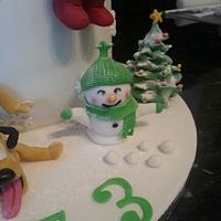 Chistmas Clubhouse with Minnie (my first ever christmas cake)