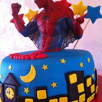 Spider Man cake for boy's Birthday  كيكة سبايدرمان من نونة كيك