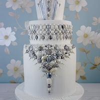Art Deco Jewels Wedding cake