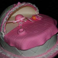 Christening bassinet cake