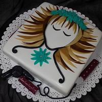 hair dresser cake