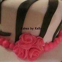 Zebra Rose Cake 