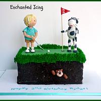 Toddler's golf cake
