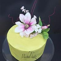 pink magnolia cake