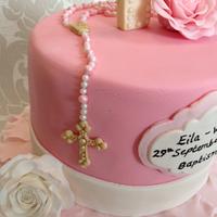 Girls christening cake