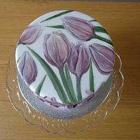 Lilac Tulip Cake