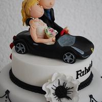 Journey to happiness Wedding Cake