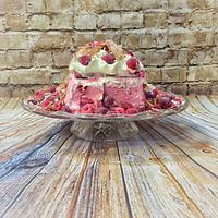 Raspberry ice cream cake 