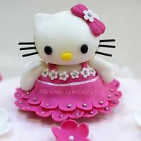 Hello Kitty pink ombre cake