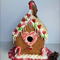 Gingerbread Birdhouse with Robin