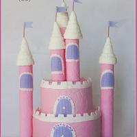 Pink Castle cake