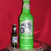Rolling Rock Beer Bottle cake