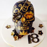 Black & Gold Skull